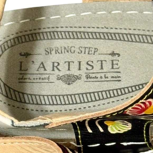 L'ARTISTE Nadira Genuine Leather Floral Embellished Strappy Comfortable Sandal - Picture 11 of 13